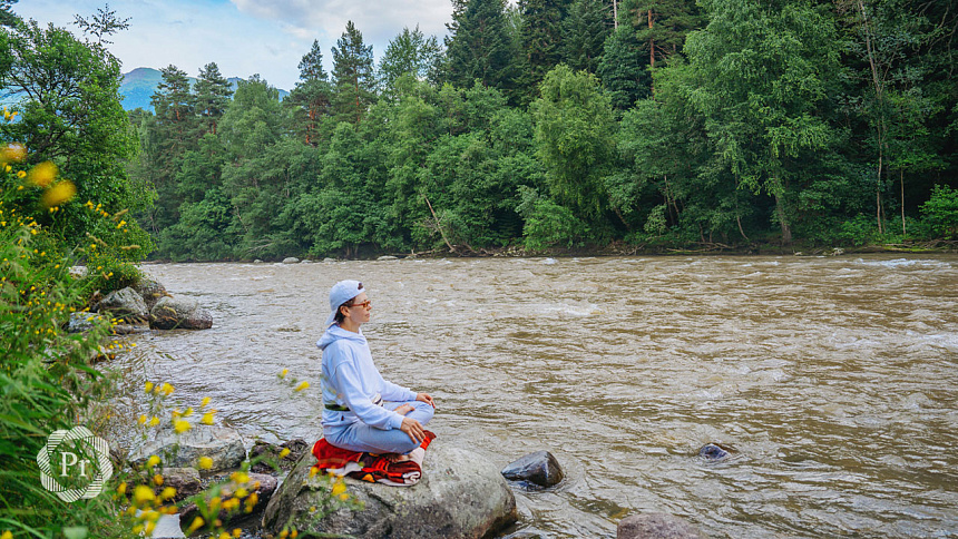 pranayama by water photo