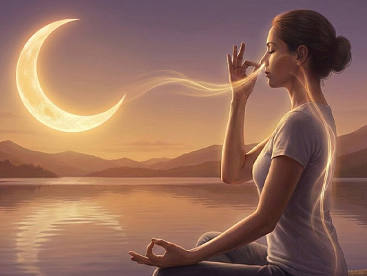 Chandra Bhedana pranayama