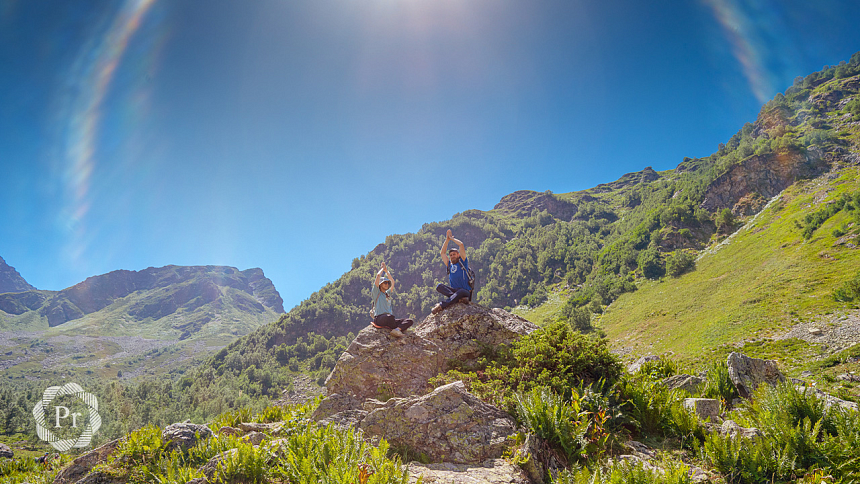 rainbow and mountains photo