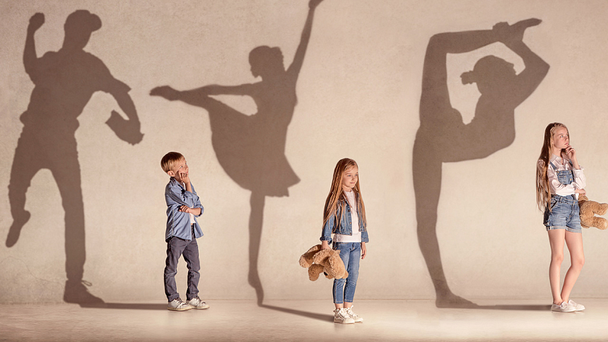 children and shadows