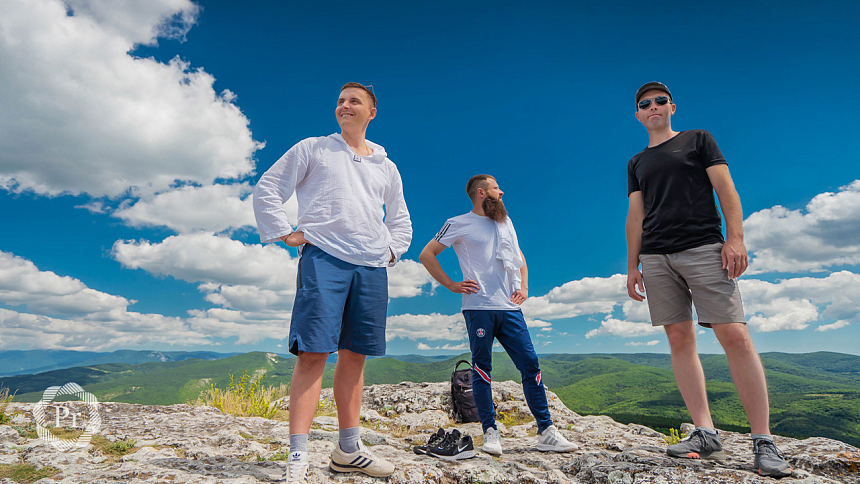 men in the mountains photo