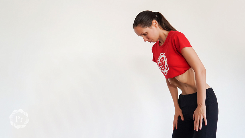 Uddiyana Bandha standing photo