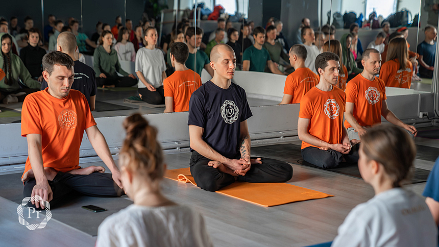 pranayama in group photo