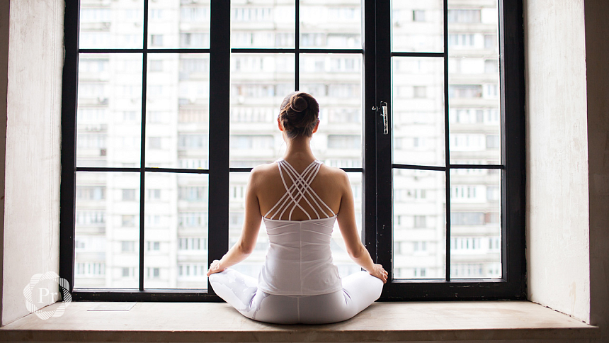 yoga by the window photo